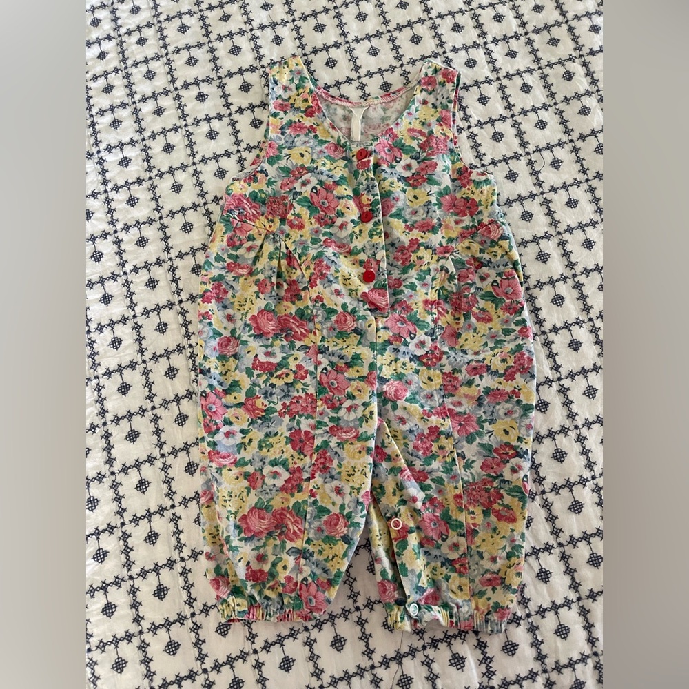 Vintage floral romper